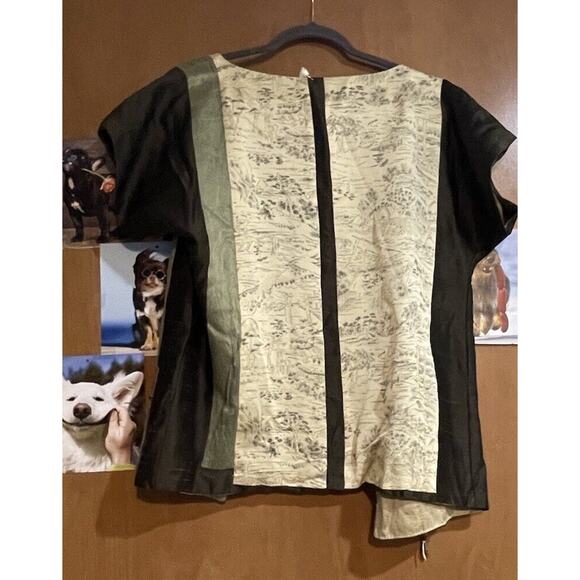 Artisan Shirt Made of Vintage Kimono Obi Silks M/L - Picture 2 of 8